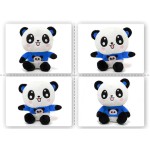 Cute Happy Panda wearing beautiful Blue Baby Panda T-shirt